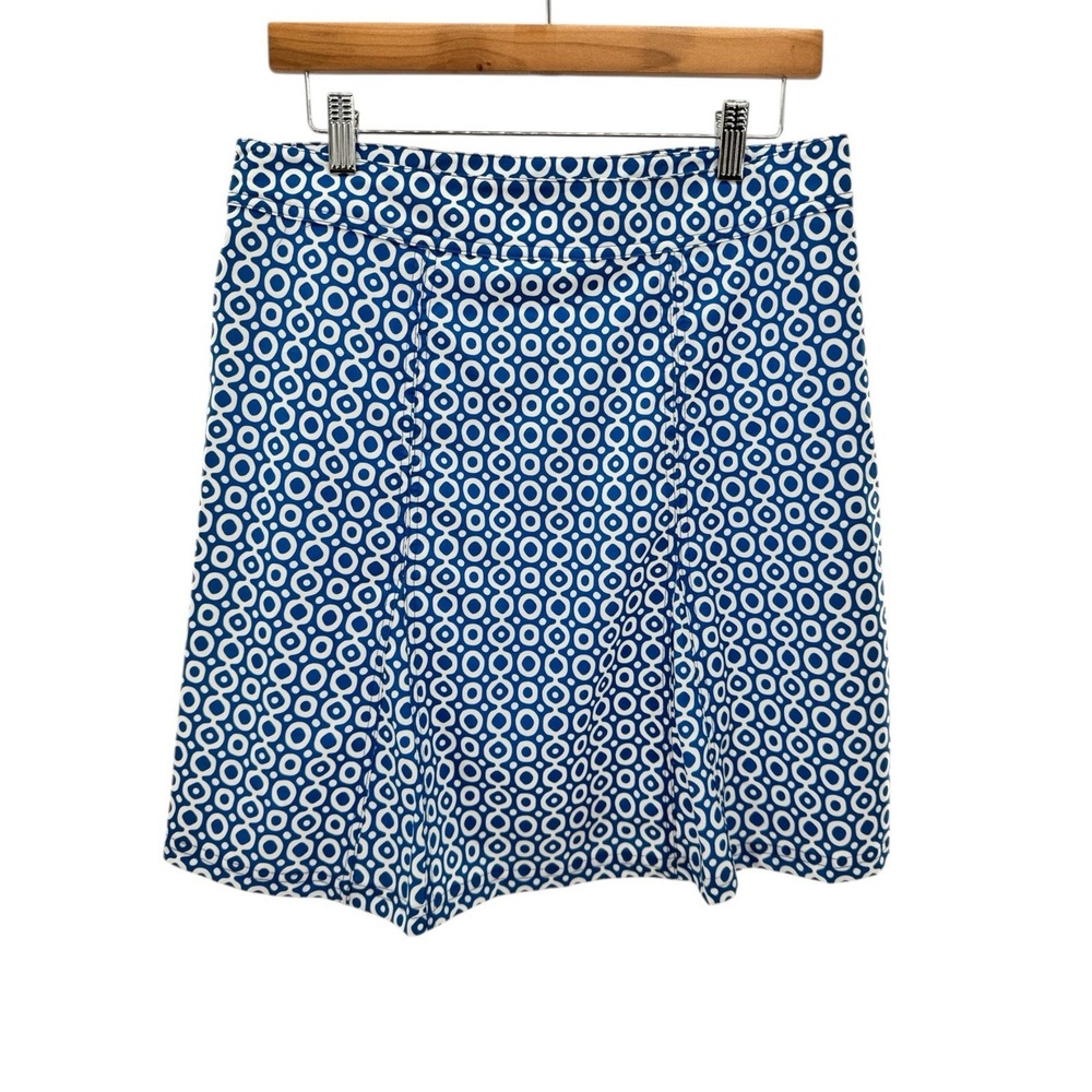 RipSkirt Hawaii Wrap Skirt M Blue White Geo Print‎ Quick Dry Cover Up Travel - Picture 2 of 5